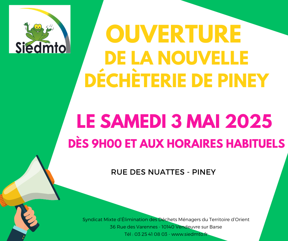 Ouverture de la déchèterie de Piney